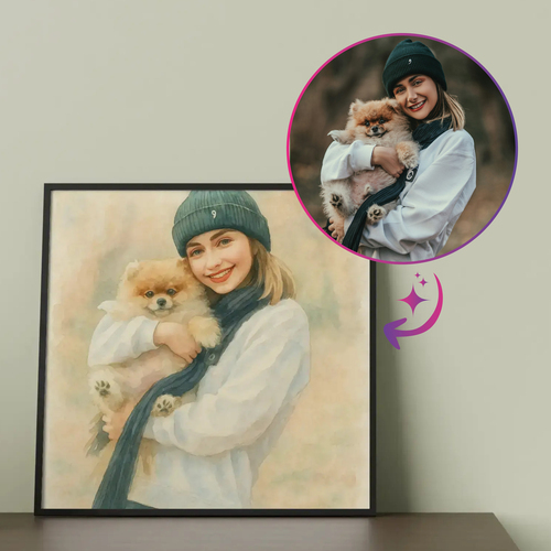 Photo convertie par IA: Aquarelle et styles