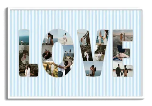 Photocollage personnalisée LOVE - Mariage