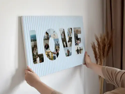 Photocollage personnalisée LOVE - Mariage