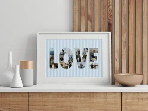 Photocollage personnalisée LOVE - Mariage