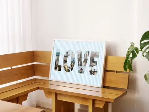 Photocollage personnalisée LOVE - Mariage