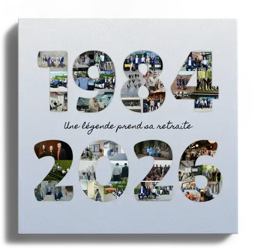 Cadeau de depart pour un collegue collage photo avec annees