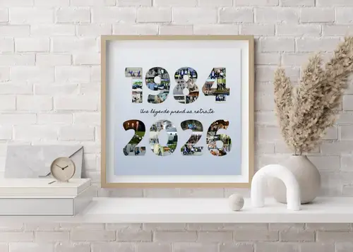 Collage Anniversaire Retraite Années Personnalisées