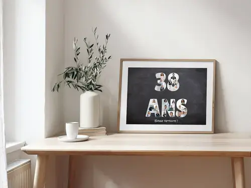 Poster Photo Collage 38 Ans Retraite