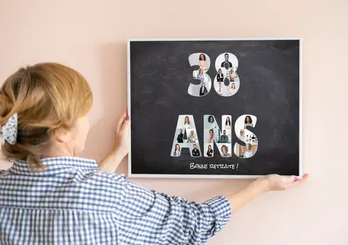 Poster Photo Collage 38 Ans Retraite