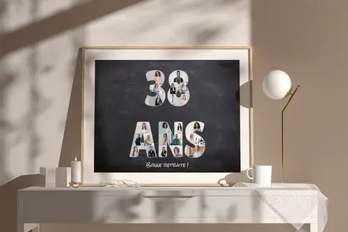 Poster Photo Collage 38 Ans Retraite