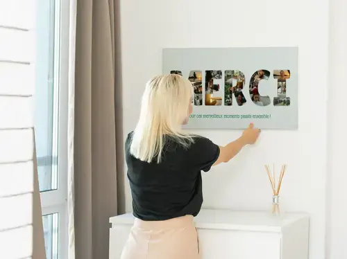 Collage "MERCI" personnalisée en photos