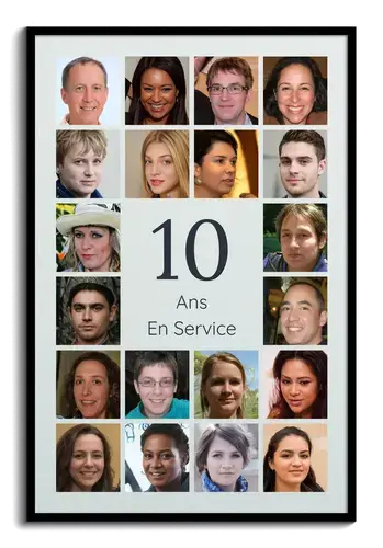 Créez votre collage photo 10 ans: nom, message, 20-80 photos — entreprise, mariage, couple Créez votre collage photo 10 ans: nom, message, 20-80 photos — entreprise, mariage, couple