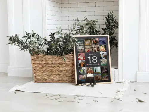 Collage photo chiffre 18 - anniversaire, majorité