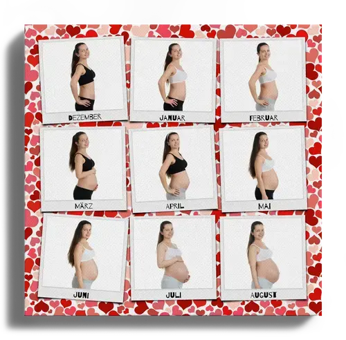Ventre de bebe comme mosaique photo chaque mois une photo
