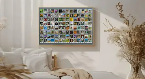 Collage Polaroid Voyage, +100 Photos et Légendes