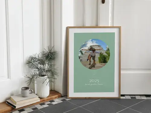 Collage photo de voyage avec passe-partout