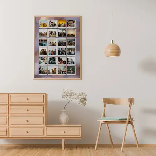 Amis en Collage Polaroid avec Texte