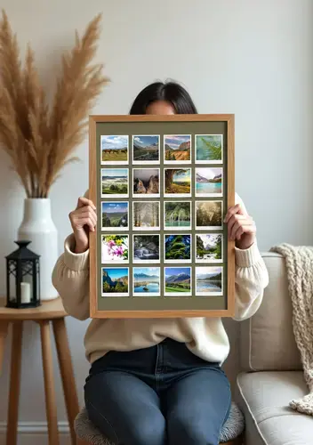 Collage Polaroid Nature Saison en Couleurs