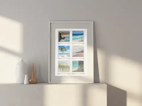 Collage Polaroid Nature Saison en Couleurs