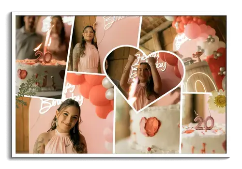 Collage photo scrapbook épuré moments