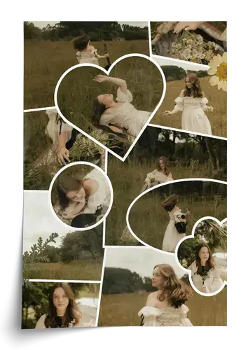 Collage photo scrapbook épuré moments