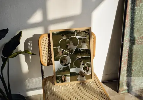 Collage photo scrapbook épuré moments