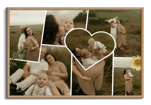 Collage photo scrapbook épuré moments