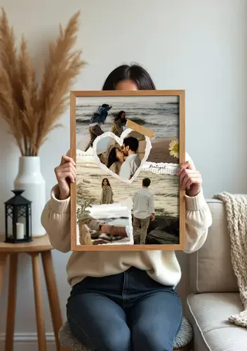 Collage photo scrapbooking voyage