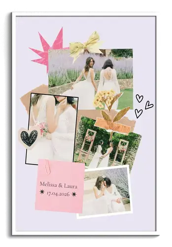 Collage scrapbook mariage et fiançailles