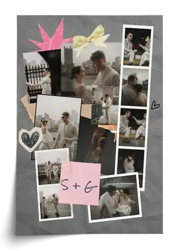 Collage scrapbook mariage et fiançailles