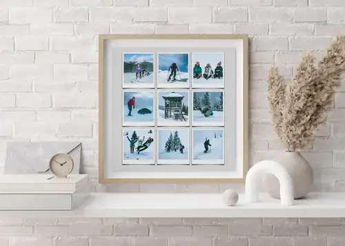 Collage Hivernale: Paysages et Famille