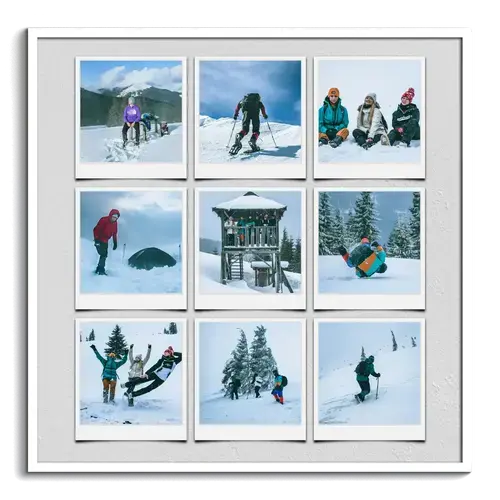 Collage Hivernale: Paysages et Famille