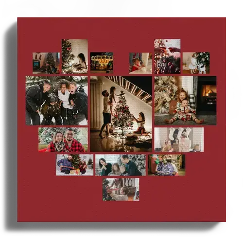 Collage Photo Noël: Famille et Cadeaux