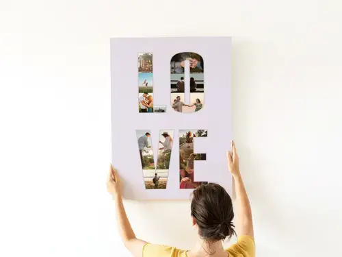 Collage LOVE personnalisée - thème amour