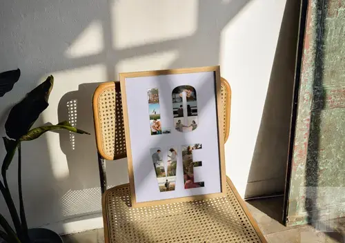 Collage LOVE personnalisée - thème amour