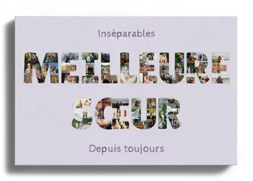 Collage photo Meilleure sœur personnalisée