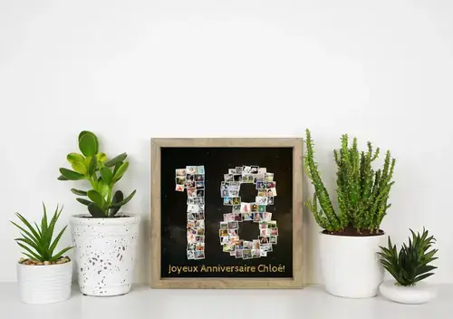 Collage Numérique 18e Anniversaire Personnalisable