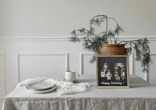 Collage "40" en photos personnalisée