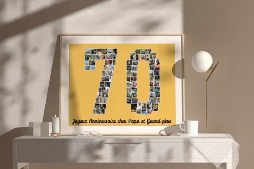Collage 70ème Anniversaire - Personnalisable