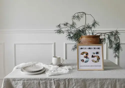 Collage Anniversaire "35" personnalisée 12 photos