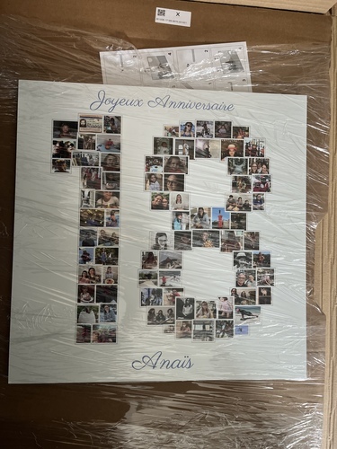 Photo du client Carole pour l'évaluation Impression Photocollage Dibond 40x40cm