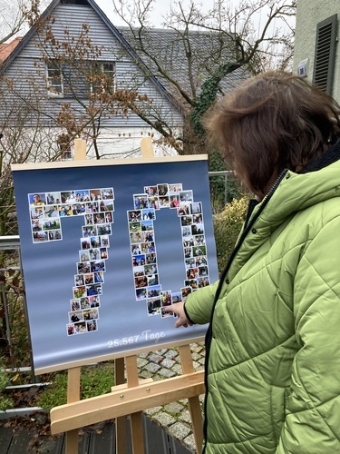 Photo du client Christine pour l'évaluation Impression Photocollage Affiche 70x70cm