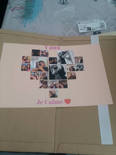 Photo du client Élodie pour l'évaluation Impression Photocollage Affiche 30x20cm