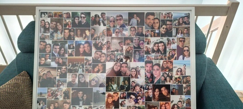 Photo du client Federica pour l'évaluation Impression Photocollage Affiche encadrée (bois, blanc) 100x70cm
