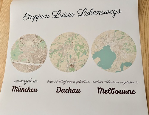Photo du client Linda pour l'évaluation Impression Plan de la ville Affiche 70x70cm