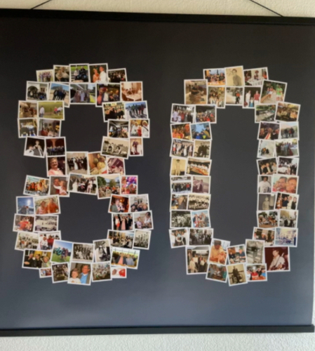 Photo du client Sylvia pour l'évaluation Impression Photocollage Affiche 90x90cm