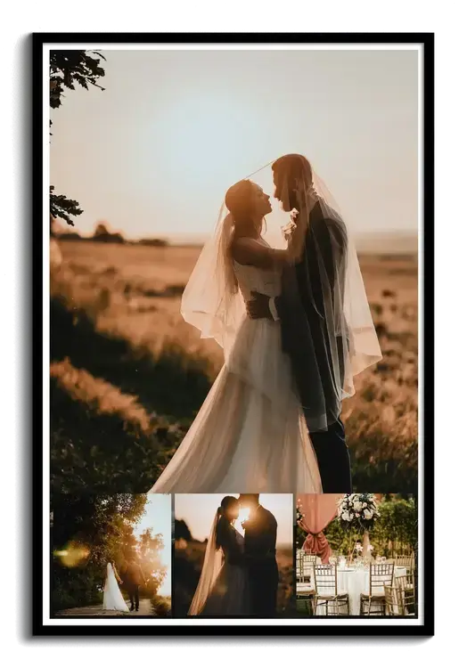 Collage de mariage personnalisée – Élégance intemporelle