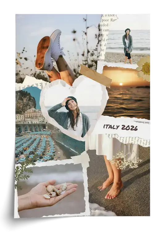 Collage photo scrapbooking voyage