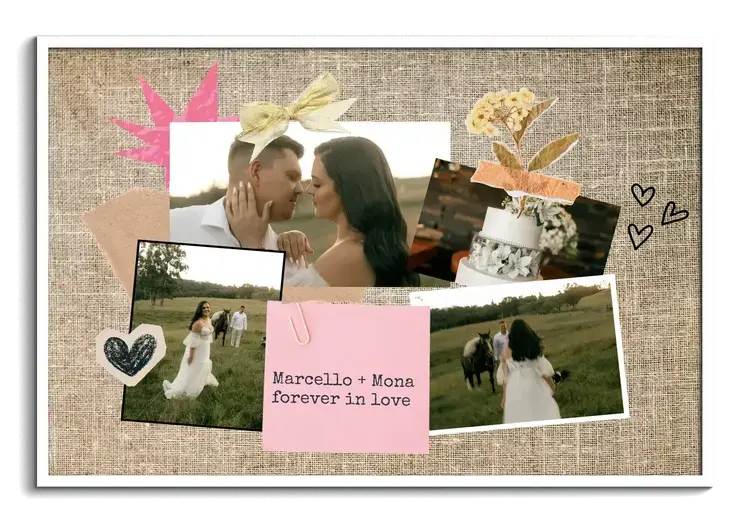 Collage scrapbook mariage et fiançailles