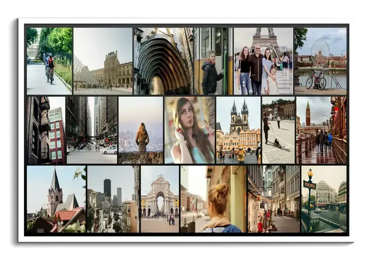 Photos de voyage en collage photo panorama