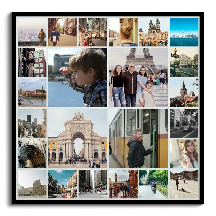 Photos de vacances en souvenir collage photo elegant